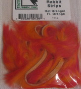  two tonned rabbit strips hot orange /fl orange Hareline 